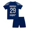 Virallinen Fanipaita + Shortsit Paris Saint-Germain Bradley Barcola 29 Neljäs Pelipaita 2024-25 - Lasten